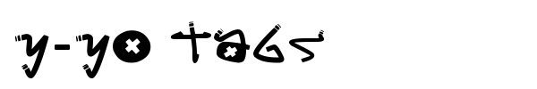 Y-Yo Tags font preview